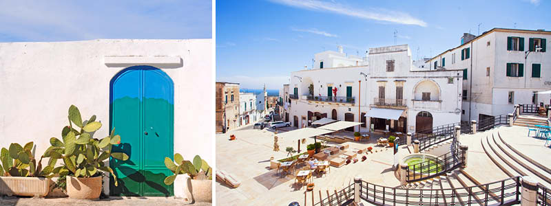 Den vita staden Ostuni i Italien.